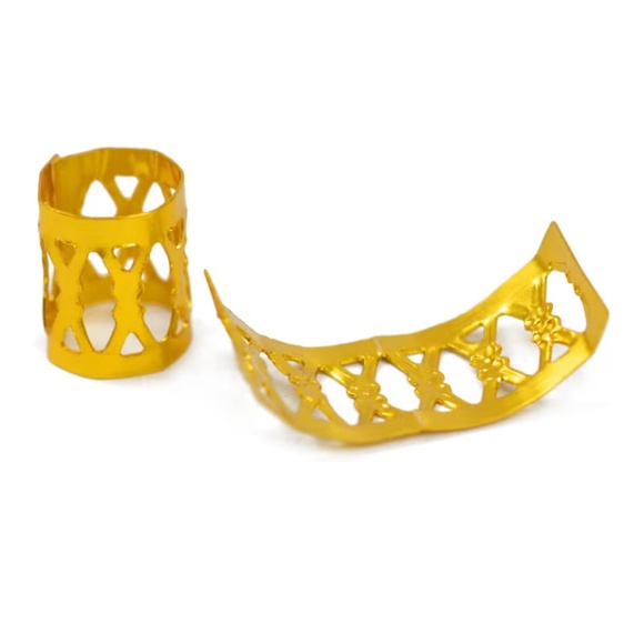 50-Pack Gold Braid Cuffs | Hair Jewelry for Braids, Locs + Twists | Adjustable G - Picture 3 of 5